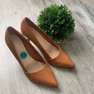 Aldo Brown Pointed Toe Heels